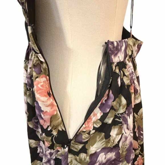 Windsor Floral Maxi Dress Black Purple Pink Small Boho Sundress Summer - Picture 7 of 14